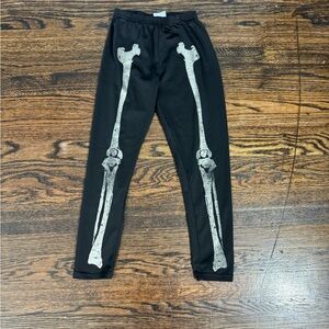 Spirit Black Skeleton Print Kids Leggings